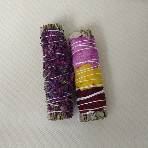 ✨SALE White Lavender Smudge & Rose Petal Sage Set - Picture 4 of 4